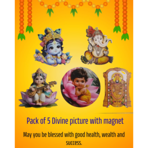 3 Inches Set of 5 Picture with Magnet
