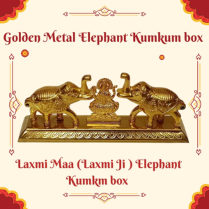 Metal Lakshmi kumkum box