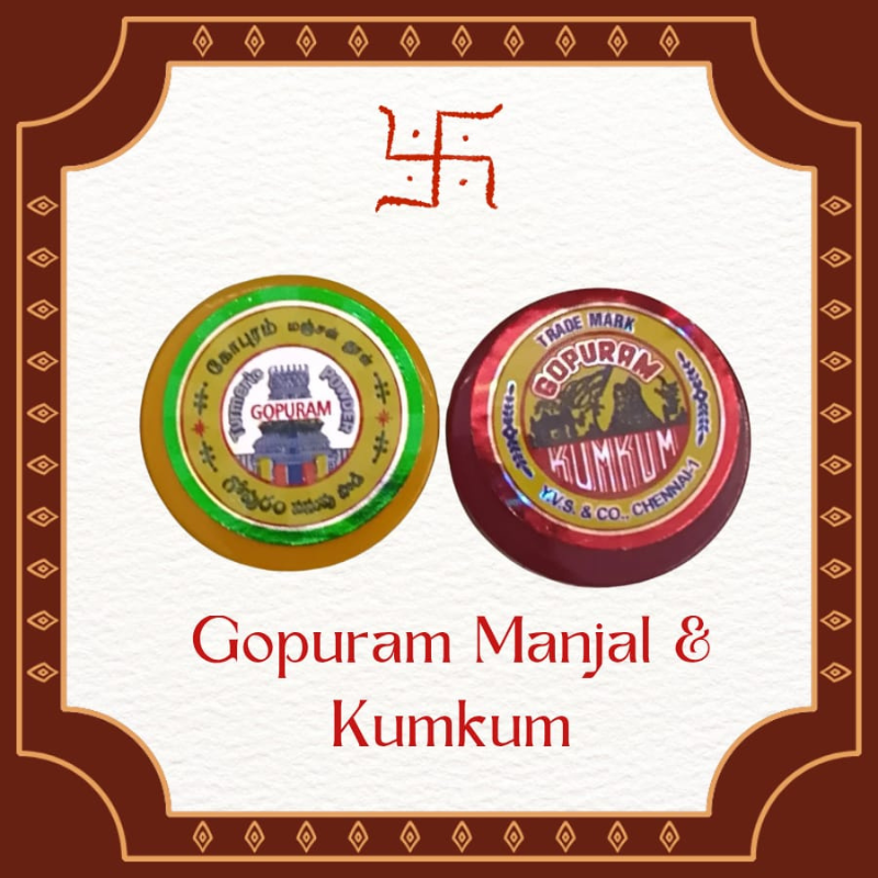 Gopuram Manjal kumkum Set of 10
