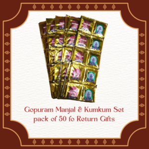 Gopuram Manjal kumkum Set of 50