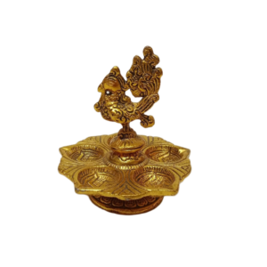 Metal Annam Pancha Deeapm 3 inches